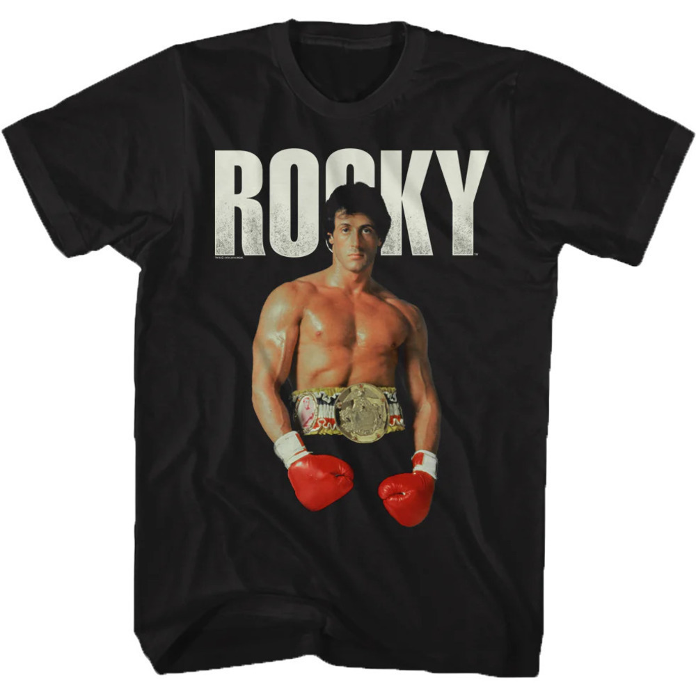 Championship Rocky T-shirt Boxing Legend Movie Graphic Sports Fan Unisex Tee